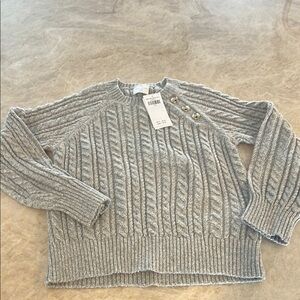 Gray Cable Knit Sweater